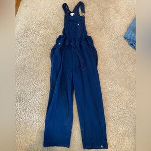 Sundance Bexley Soft French Terry Cotton Relaxed Blue Overalls